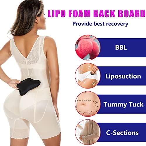 Lipo Foam Back Board, BBL Lumbar Molder, Lipo Board Post Surgery, BBL Post Surgery Supplies, Back Compression Lipo Foam Board, Tabla Moldeadora for BBL & Liposuction Post Surgery Recovery(Black)