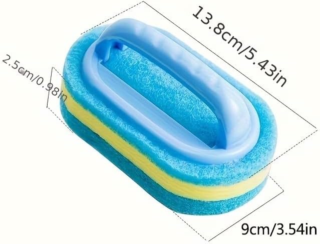 Blue Bath Brush with Grip Handle, Kitchen Bathroom Toilet Cleaning Scrubber for Tile, Shower Wall, Sink, Plastic Medium Firmness Household Cleaning Tool