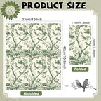 100pcs Green Bird Guest Napkins Spring Floral Bird Toilet Paper Napkins Special Bird and Tree Decorative Disposable Hand Towels for Bathroom Bridal Baby Shower Garden Tea Party Birthday Party Supplies