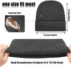 2 PCS Unisex Beanie Hats for Men Women Winter Knit Beanies Soft Slouchy Warm Cuffed Beanie Hat