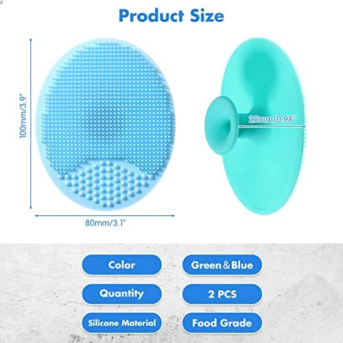 Yinkin 2 Pcs Vegetable Brush Potato Scrubber Veggie Brush Silicone Reusable Cleaning Tools with Non Slip Grip for Kitchen Food Potato Carrots Corn