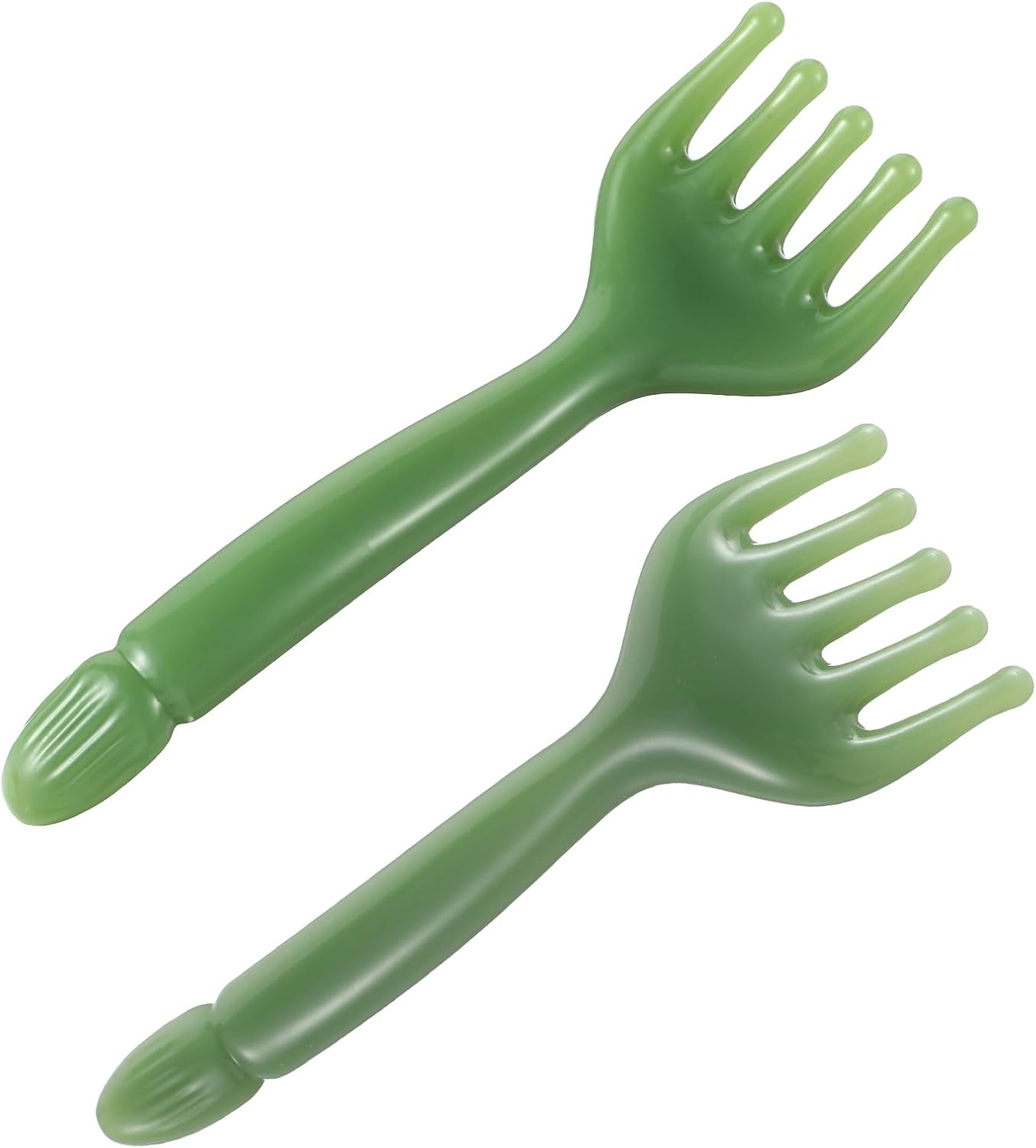 WY LIGHTING LEVEL 2Pcs Head Massager Manual Hair Scalp Massager Gua Sha Five Claw Massage Tool Comb Portable Handheld Resin Relax Tool for Father's Day Mother's Day Gifts (Green)