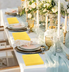50 Pieces 2-ply Yellow Napkin Disposable Cocktail Napkins Beverage Napkins Dessert Napkins Paper Napkins for Wedding Birthday Party Paper Dinner Napkins