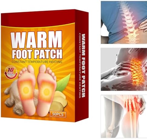 1box Foot Heat Patches Foot Warmer Relieve Fatigue, Improve Blood Circulations, and Keep Feet Warm for Hours