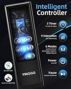 YINGGG Air Leg Massager with Compression: Professional Full Compression Boots with Adjustable 9 Intensities, Leg Massager for Circulation and Fatigue Relief for Post-Workout(Large)