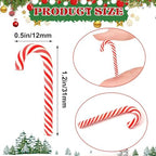 80pcs Mini Christmas Candy Cane for Crafts Fake Candy Canes Ornaments Decorations Xmas Table Scatters Red and White Candy Vase Filler for Decorations Party