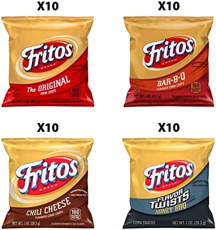 Fritos Corn Chips Variety Pack, Assortment May Vary, 1 Ounce (Pack of 40)
