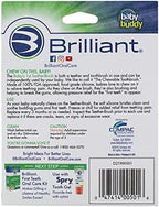 Brilliant Oral Care Baby’s First Toothbrush, Smooth Silicone Bristles Gently Clean Tender Teeth and Gums, for Ages 4+ Months, Clear, 1 Pack