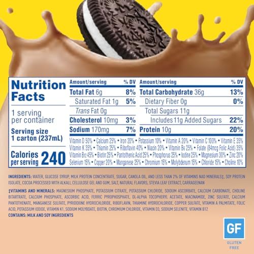 Carnation Breakfast Essentials Complete Nutritional Drink Cookies N Crème Flavor 8 oz Bottle 24 Ct