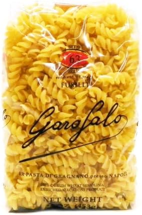 Garofalo - Premium Durum Wheat Semolina Fusilli Pasta, Italian Made, Bronze-Drawn, Al-Dente, One-Ingredient Pasta (4 pack)