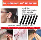 UpinFun Glasses Ear Cushion, Eyeglasses Temple Tips Sleeve Protectors, Eyeglass Ears Behind Guards Ends Arm Covers