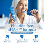 Mouthology 10% Nano Hydroxyapatite Toothpaste Fluoride Free, Whitening*, Rod Shaped nHa, Xylitol Toothpaste for Adults, Enamel Care*, Sensitive Teeth*, SLS Free, Mint 4oz (USA Made) Package May Vary