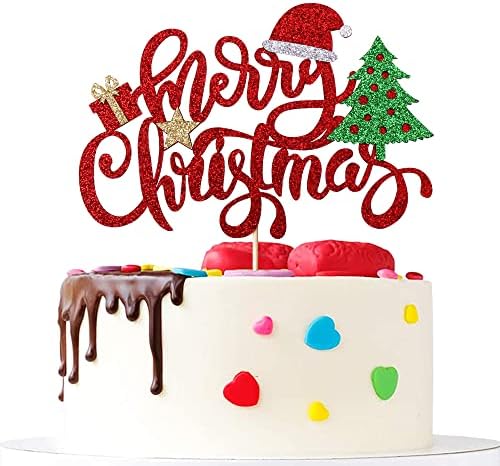 Santa's Christmas Tree Cake Topper - Children's Party Decorations