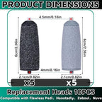 10 Pack Pedicures Replacement Heads for Flawless Replacement Heads，Electric Feet Callus Remover Roller Refills Compatible with Most Flawless Pedi Haootadiy Zaboul etc(5 Black Coarse and 5 Gray Fine)