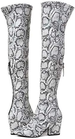 N.N.G Women Over the Knee Boots Thigh High Suede Block Winter Low Above Flat Long OTK Comfort Pointed toe