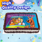 8.3 x 11.7 Inch Edible Square Cake Toppers – Mystery Pup Dog Inspired Birthday Party Collection of Edible Cake Decorations