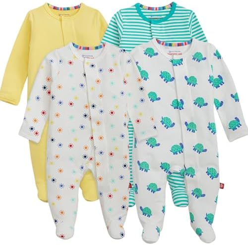 Magnetic Me Cloudstretch 4-Pack Bundle | Magnetic Baby Footie Pajamas