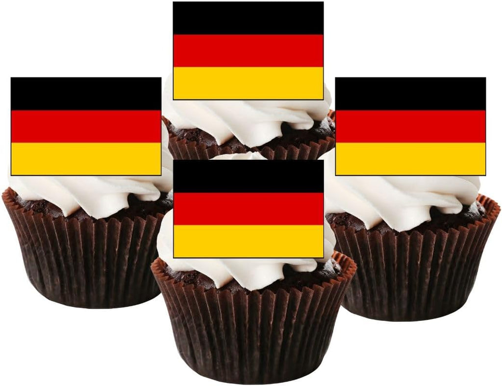 50 Mini German Flag Edible Cupcake Toppers, Flags of the World Edible Cake Decorations, World Cup Country Flags, Cake Topper Decorations, Olympics Party Cookie Decor UNCUT