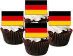 50 Mini German Flag Edible Cupcake Toppers, Flags of the World Edible Cake Decorations, World Cup Country Flags, Cake Topper Decorations, Olympics Party Cookie Decor UNCUT
