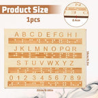 Braille Alphabet Board 0.4'' Thickened Wooden Braille Fingerboard Engraving Raised Dots Alphabet Chart Portable Number Board Blind Beginners Teaching Aid for Visually Impaired Escape Room Game Teachin