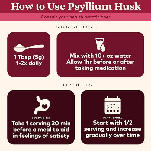 ORGANIC INDIA Psyllium Herbal Powder - Whole Husk Fiber, Healthy Elimination, Keto Friendly, Vegan, Gluten-Free, USDA Certified Organic, Non-GMO, Soluble & Insoluble Fiber Source - 12 oz Canister