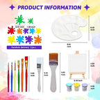 26 Pcs Art Cake Topper Paint Cake Decorations Painting Cake Toppers include Paint Pen Brush Painting Bucket Palette for Kids Birthday Baby Shower Art Themed Party Cake Decoration Supplies