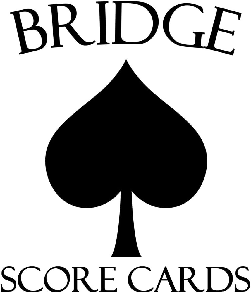 Bridge Score Cards: 6x9 Notebook with 100 bridge score sheets