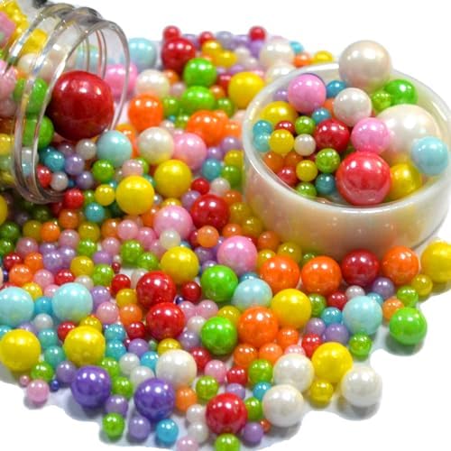 Rainbow Sprinkles Edible Sugar Pearls Sprinkles for Cake Decorating Cupcake Cookie Baking Cake Topper Decorations Wedding Halloween Christmas Supplies