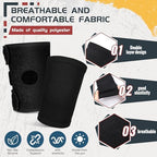 2 Pcs Kids Knee Brace, Youth Knee Compression Sleeve for Children Support for Boys Girls Basketball Volleyball Sports Gymnastics(Black,Medium)