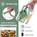 5-Piece SAN Airtight Pantry Storage Container Set, Leakproof Twist-Lock Lids, BPA-Free Stackable Canisters for Sugar, Flour, Pasta, Cereal & Snacks (0.8qt, 1.9qt ×2, 3qt, 4qt)