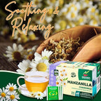 Chamomile Tea 25 Herbal Teabags of Te De Manzanilla Natural Dried Camomile Tea from Peru by Hanan