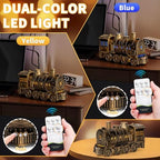 Train Diffusers for Essential Oils with Remote Control, 300ML Creative Lighting Steam Locomotive Humidifier, 2-Color Light & Mist Modes for Bedroom Office