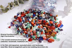 7 Chakra Mixed Crystal Polished Aquarium Gravel Stones Tumbled Stone Rocks Colorful Crushed Reiki Healing Crystals Quartz Home Betta Fish Tank Succulent Vase Filler Landscape Bottom Ornament 0.55lbs