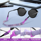 5 Pcs Adjustable Eyeglass Straps Anti-Slip Eyewear String Lanyard Retainers Sunglasses Eyeglasses for Men Women Kids