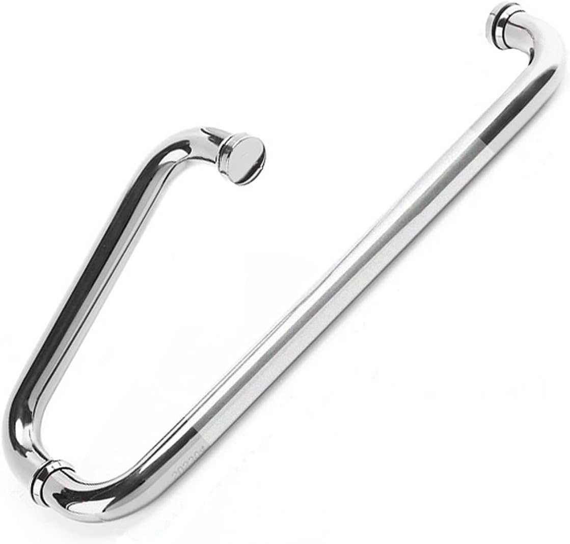 Glass Door and Window Handles 304 Stainless Steel Push Pull Door Handle for Glass Door, Bathroom Sliding Glass Door Handle Set - Replace Old or Damaged Door Handles