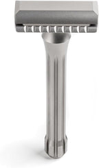 Blackland Blackbird Double Edge Safety Razor for Men - Titanium Satin Standard Handle Safety Bar - Grade V Titanium - Made in USA