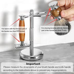 Safety Razor Holder Stand, Safety Razor Stand for Men, Razor and Shaving Brush Holder Stand, Metal Base for Added Stability and Long-Lasting Use