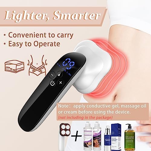 CXGRISE Upgraded Cellulite Massager 4 in 1 Stretch Marks Remover Body Beauty Machine for Belly Thigh Hip Leg (White)…