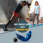 Foot Rocker with Spiky Ball, Calf Stretcher for Plantar Fasciitis Relief, Achilles Tendonitis Relief, Shin Splint Relief, Ankle Stretcher, Achilles Stretcher Improving Flexibility - Blue