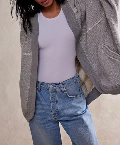 loveimgs Women Y2k Retro Open Front Hoodie Cardigan Sweatshirt Boyfriend Long Sleeve Hooded Patchwork Jackets Fall Outfit