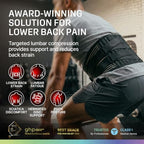 Modvel Back Brace for Lower Back Pain Women and Men – Lumbar Support Belt for Sciatica, Herniated Disc, Muscle Strain – Adjustable Breathable Work Brace with 6 Stays – Support for Posture – Size S