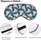 Cute Axolotl Kawaii Pattern Sleep Eye Mask Comfortable and Super Soft Lightweight Adjustable Strap Eyeshade Cover for Full Night's Sleep