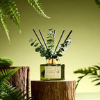 Airkeep Reed Diffuser Set with 6.76 fl oz Wild Mint & Eucalyptus Scent Essential Oils and 3 Leaves & 8 Diffuser Sticks,Bathroom Shelf Decor & Air Freshener, House Bedroom Office Decor & Gifts