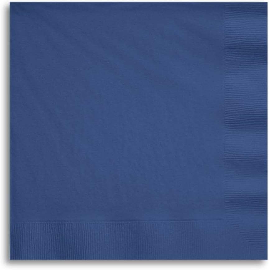 250-Count Touch of Color 3-Ply Paper Dinner Napkins, Navy Blue