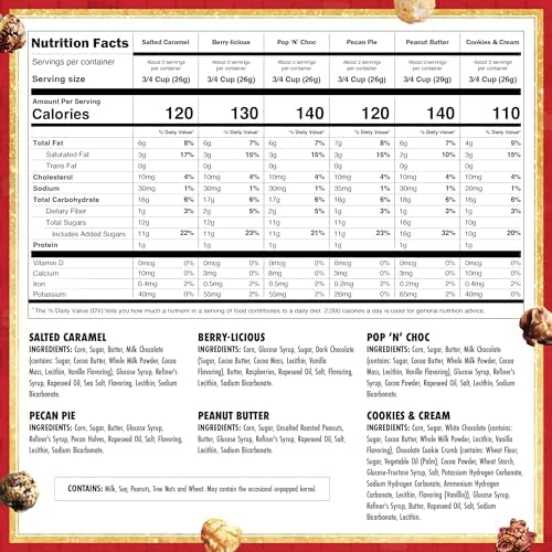 Popcorn Shed Gourmet Popcorn Christmas Advent Calendar, Ultimate Xmas Gift, Premium Signature Advent Calendar (24 x bags), 6 Delightful Flavors, Christmas Gifts Idea For Women & Men (Pre-Boxed)