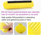 Sponge Roller Mop Head Refills,Pack of 3 Absorbent Sponge Pads Replacement,27cm(10.6")-Grey