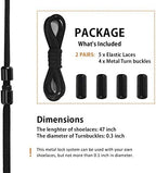anan520 Elastic No Tie Shoe Laces For Adults,Kids,Elderly,System With Elastic Shoe Laces(2 Pairs)