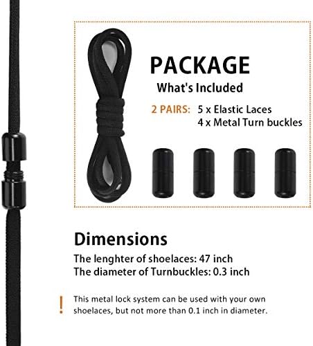 anan520 Elastic No Tie Shoe Laces For Adults,Kids,Elderly,System With Elastic Shoe Laces(2 Pairs)