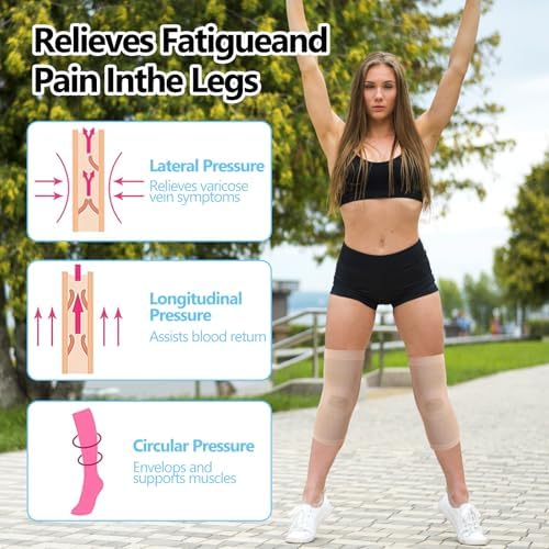 Knee Compression Sleeve,Brace for Women Men Sleeves Wrap Compress Elastic Support,for Arthritis Relief Pain,ACL,MCL,Aching Knees,Patellar Tendonitis,Injury Recovery,Daily Wear (Skin Tone, Medium)