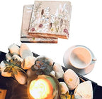 20 Counts 6.5 x 6.5 inches 3-Ply Tan Floral Decorative Napkins for Decoupage, Nature Themed Events, Eco-Friendly & Biodegradable